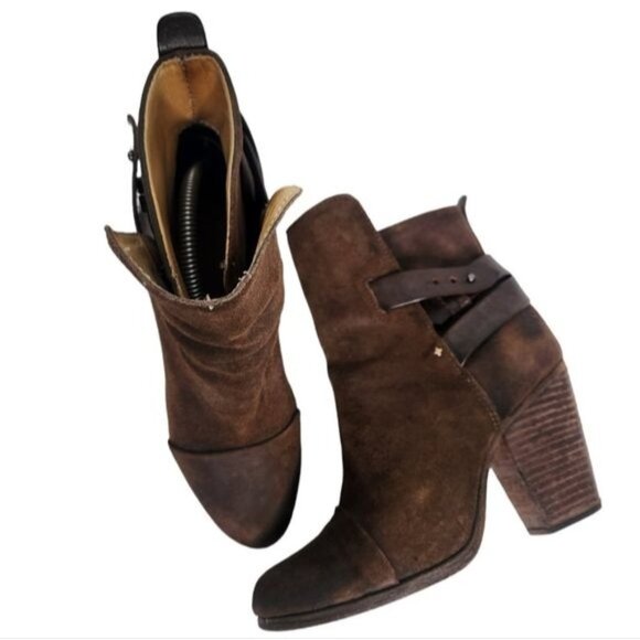RAG & BONE Kinsey Brown Leather Ankle Boot - Picture 7 of 14